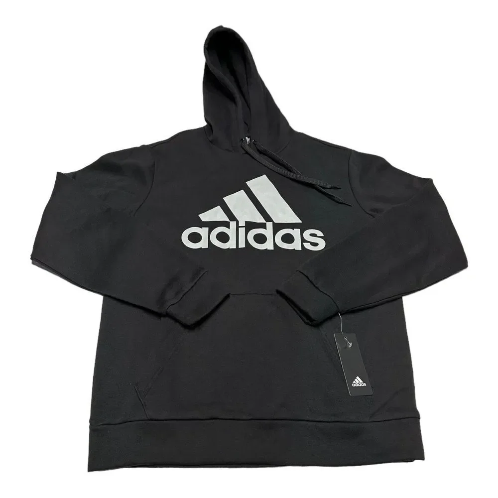 NWT Adidas Golf Black Gray Fleece Hoodie‎ Sweatshirt ADVR0801 Men's Size M